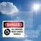Signmission All Drivers Must Chock Wheels Danger Sign, Plastic, 10in W x 7in L, 2PK OS-2PACK-DS-P-710-L-1025 - alternate 4